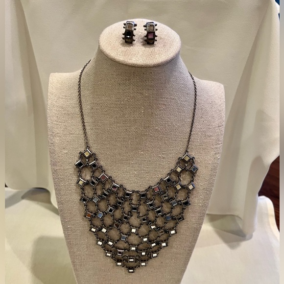 Mirrors of Mirrors Bib Necklace and Earring Set